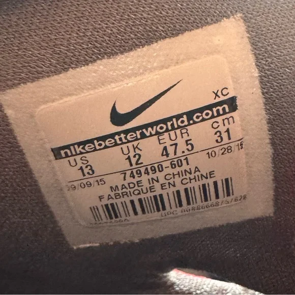 Nike Lebron Soldier 1X Premium Men’s  Red and Gray Ohio State Sneakers size 13 - Picture 3 of 5